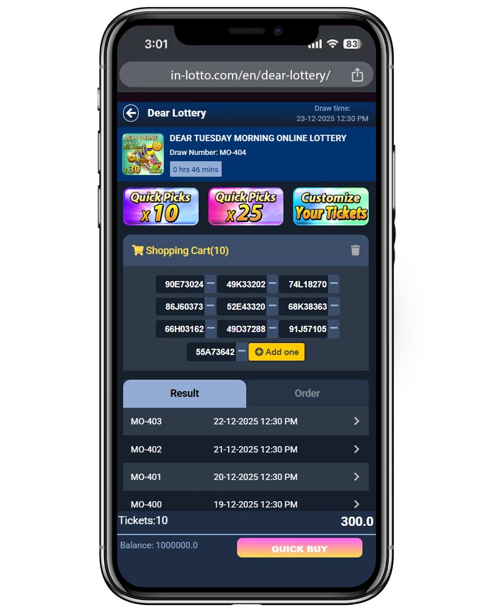 game photo dear-lottery