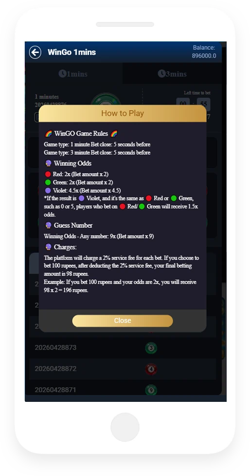 Color Prediction Game-BUILT-IN GAME RULES