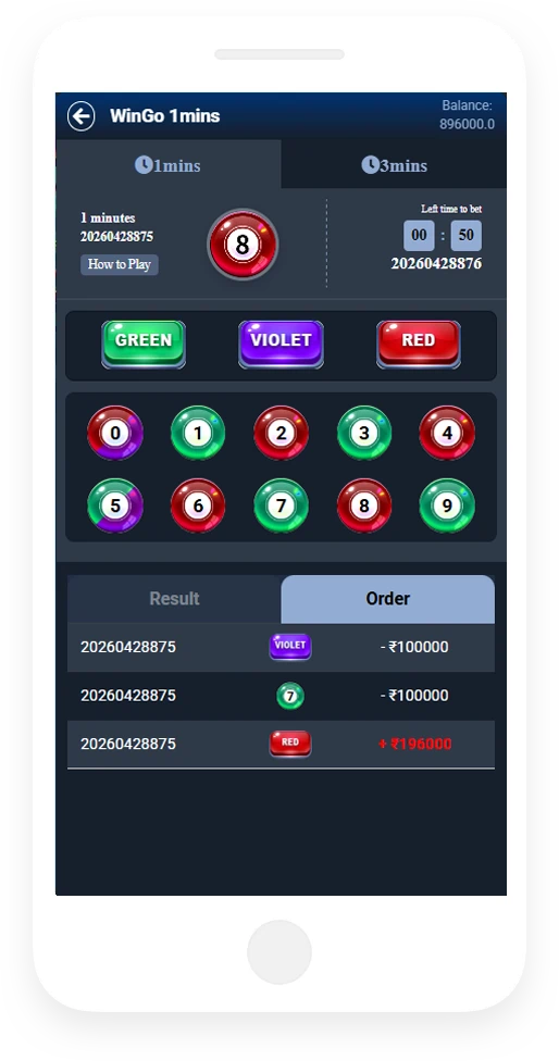 Color Prediction Game-HISTORY & ORDER RECORDS